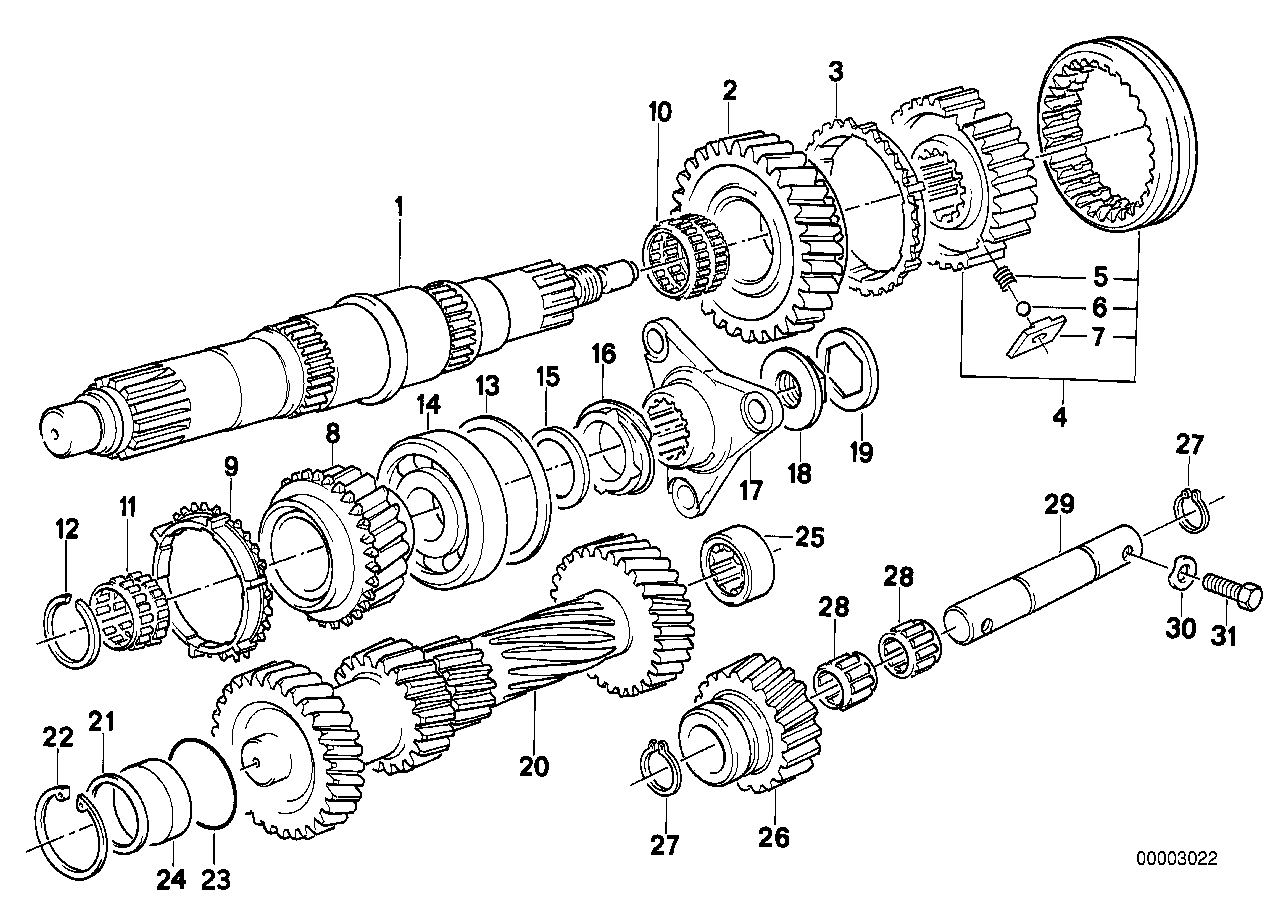 Genuine BMW 23231224495 E28 E32 E23 Guide Sleeve 5Th And Reverse Gear (Inc. 735i, 730iL & M535i) | ML Performance US US Car Parts