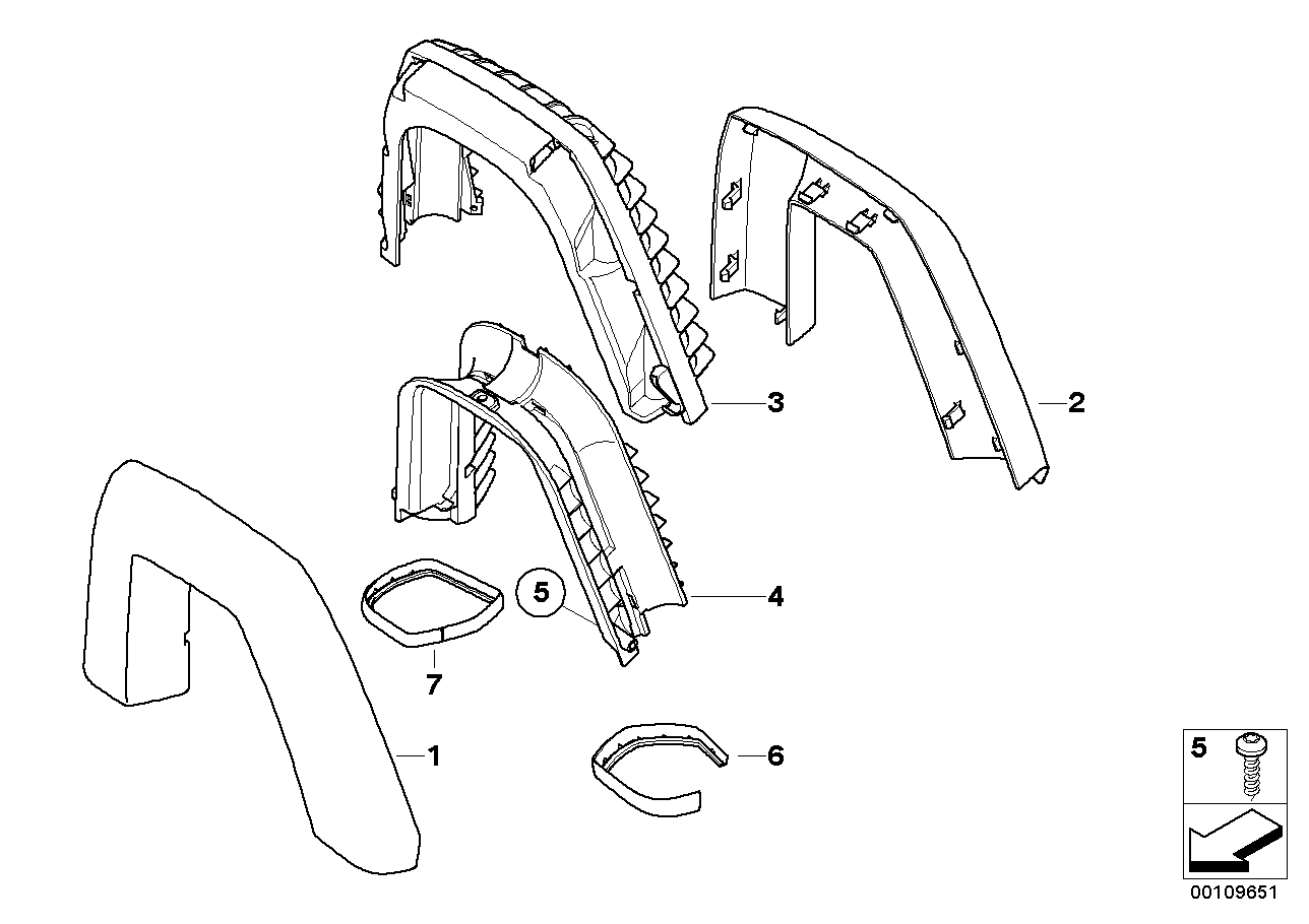 Genuine BMW 51439173453 E85 Covering Left CHROM PERLGLANZ (Inc. Z4 3.0si, Z4 3.0i & Z4 2.0i) | ML Performance US US Car Parts