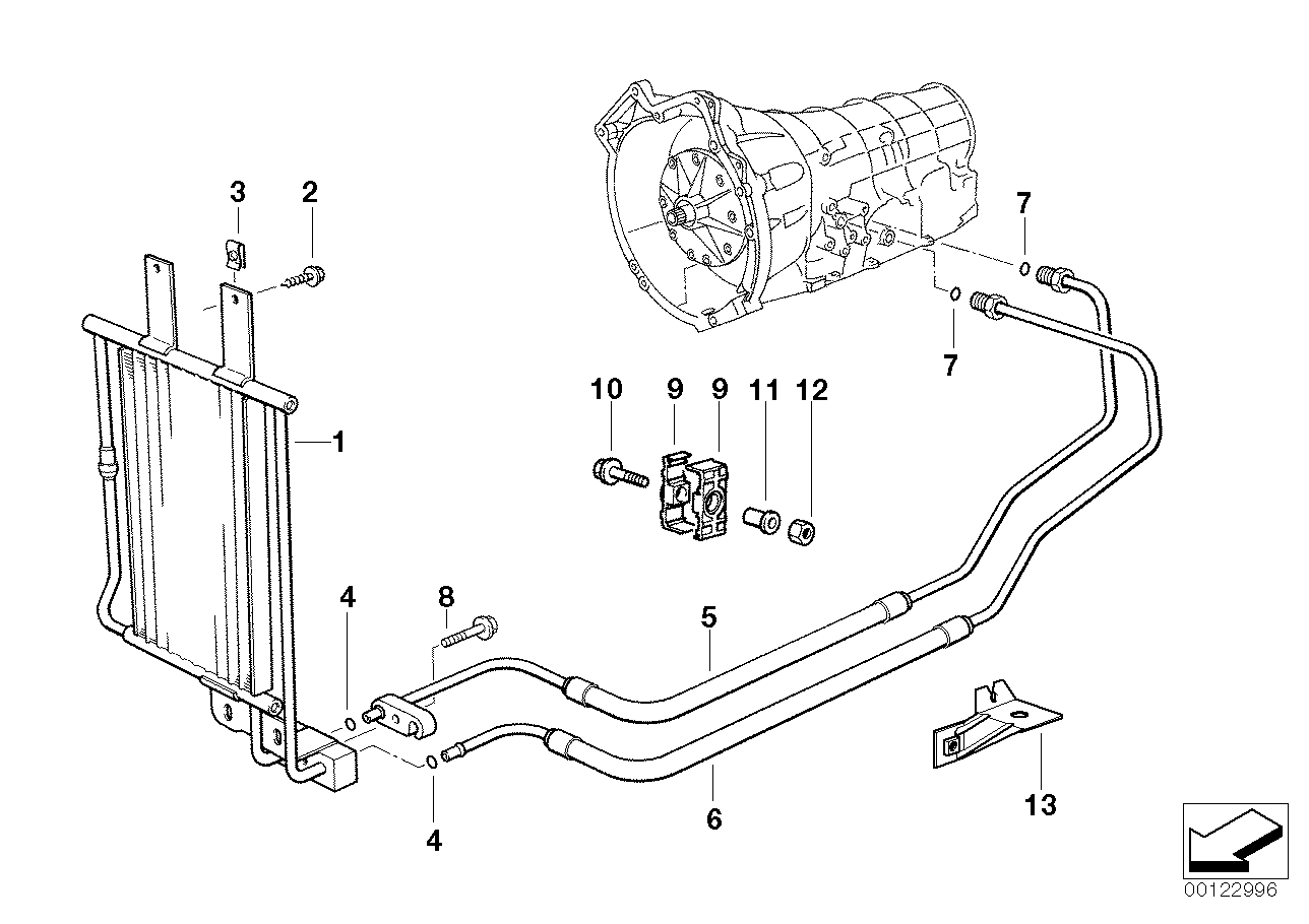 Genuine BMW 17221728763 E34 Oil Cooling Pipe Inlet A4S310R (Inc. 520i & 525i) | ML Performance US US Car Parts