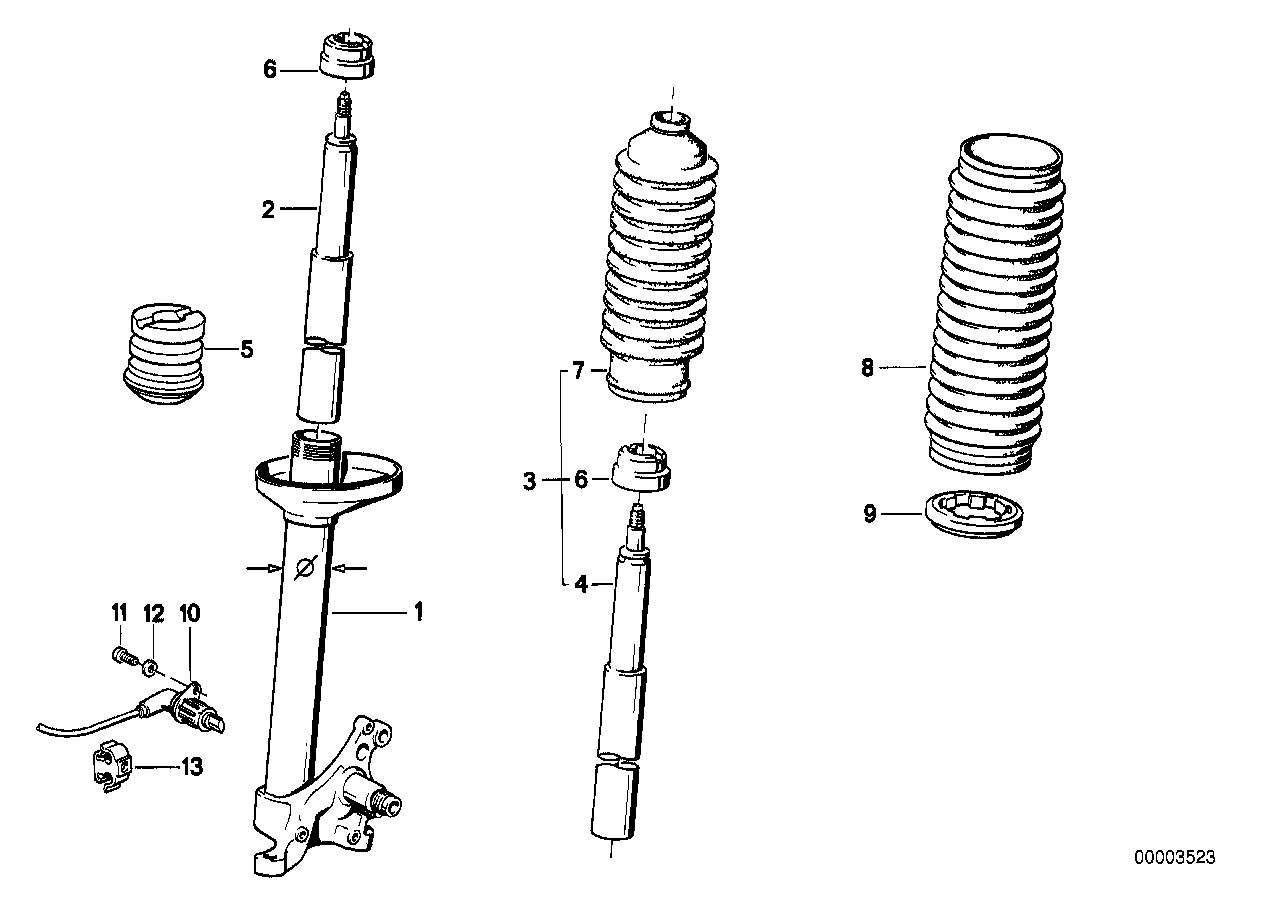 Genuine BMW 31321130067 E30 Shock Absorber-Insert BILSTEIN (Inc. 320is, 324d & 316i) | ML Performance US US Car Parts