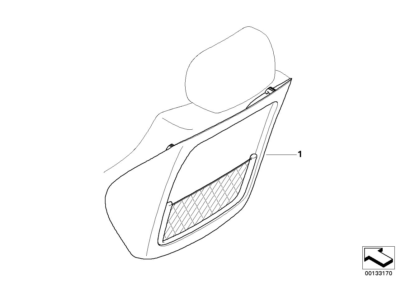 Genuine BMW 52203410160 E83 Imitation Leather Rear Panel With Pocket SANDBEIGE (Inc. X3) | ML Performance US US Car Parts