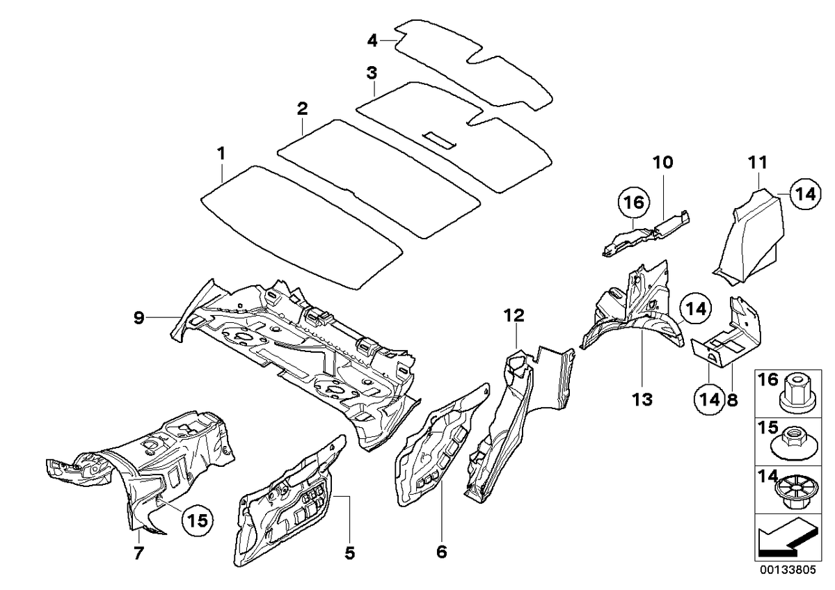 Genuine BMW 51473415814 E83 Front Rght Sound Insulatng Wheel Housing (Inc. X3) | ML Performance US US Car Parts