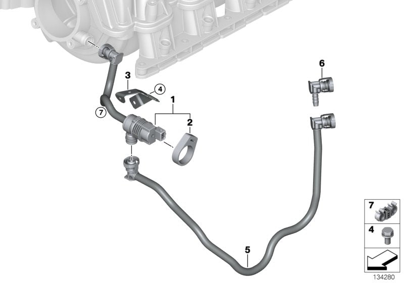 Genuine BMW 13907530975 E85 E86 Fuel Tank Breather Line (Inc. Z4 3.0si, Z4 3.0i & Z4 2.5i) | ML Performance US US Car Parts
