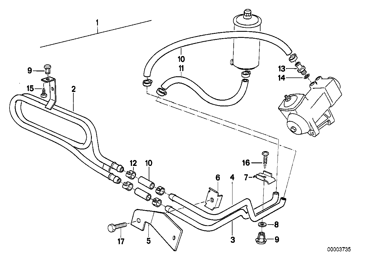 Genuine BMW 32411134825 E24 Hose (Inc. M6, 635CSi & M635CSi) | ML Performance US US Car Parts