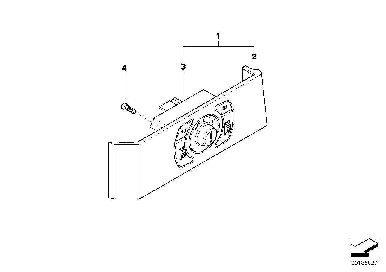 Genuine BMW 61316953626 E60 E61 Cover, Light Operating Unit BASALTGRAU (Inc. 525i, 550i & 525xi) | ML Performance US US Car Parts