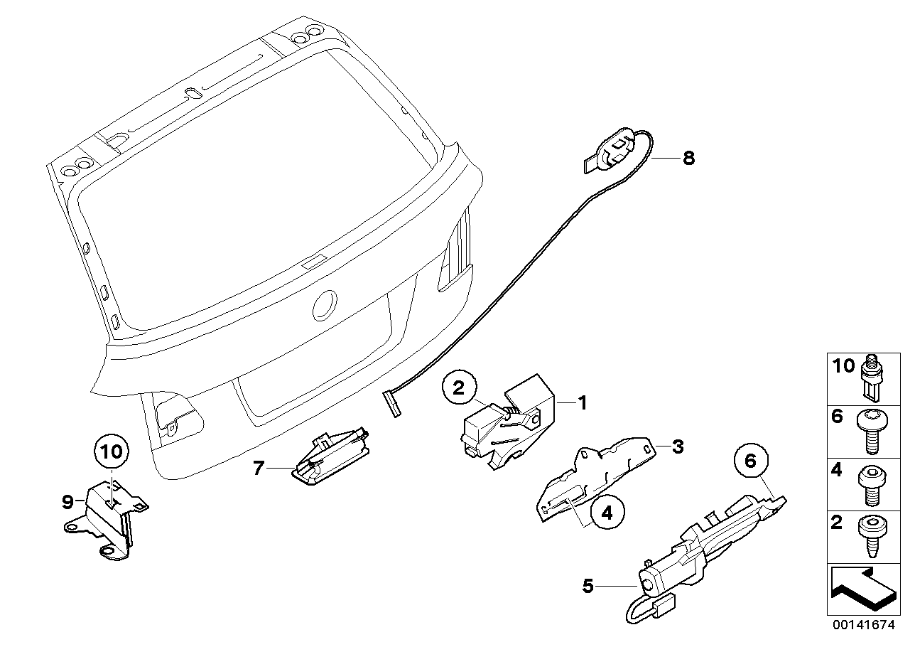 Genuine BMW 51247130350 E61 Pulling Strip F Emergency Mechanism (Inc. 525i, 525xd & 550i) | ML Performance US US Car Parts