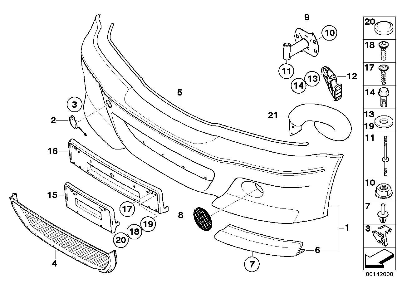 Genuine BMW 51117897862 E46 TriCover, Bumper, Primed, Front (Inc. M3 CSL) | ML Performance US US Car Parts