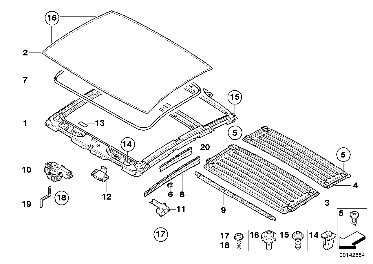 Genuine BMW 54107136677 E63 Clip (Inc. 645Ci, 650i & 635d) | ML Performance US US Car Parts
