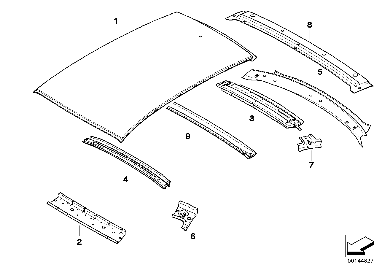Genuine BMW 41007168957 E92 Reinforcement,Rear Window Frame Top Left (Inc. 330i, 325xi & 320i) | ML Performance US US Car Parts