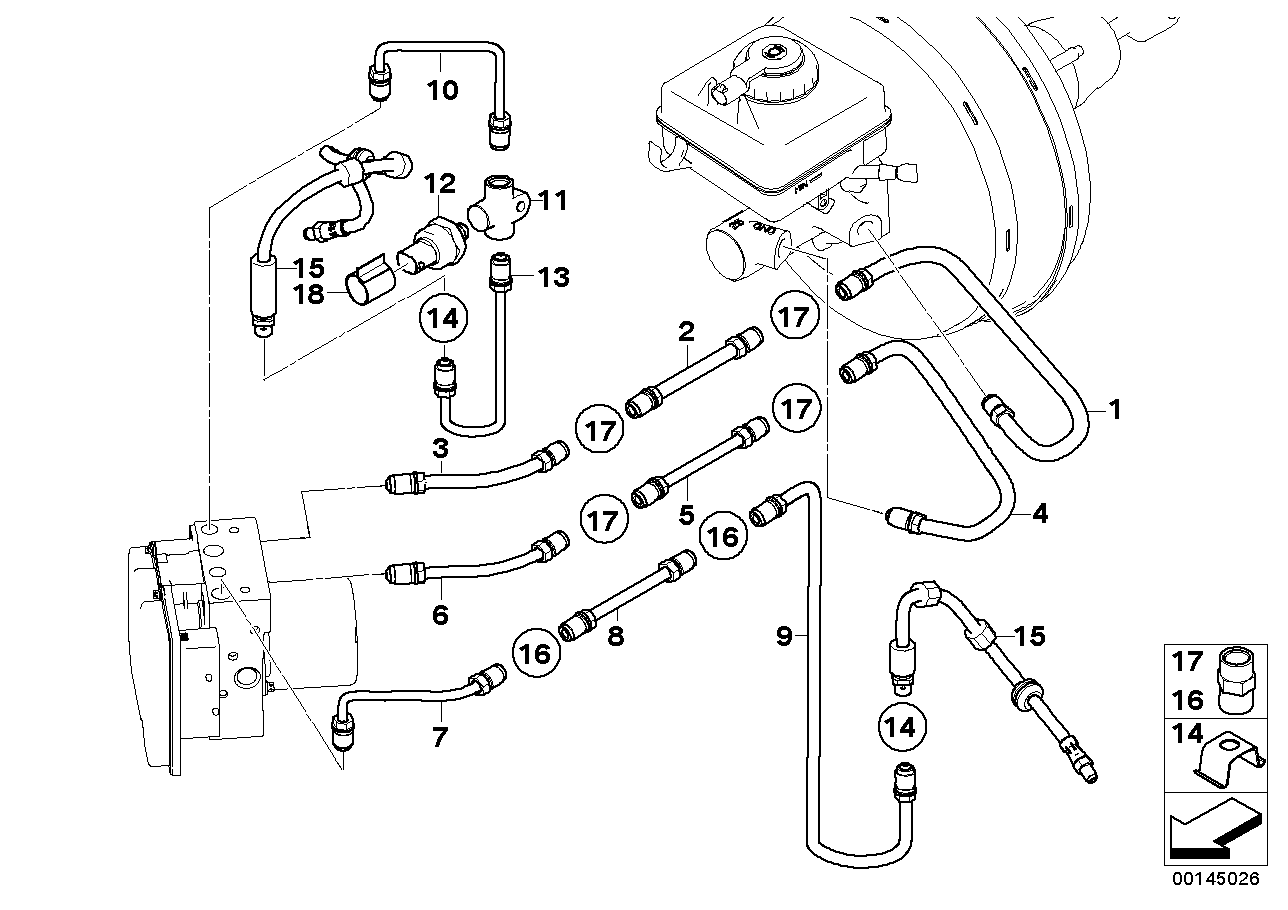 Genuine BMW 34336760914 E60 E63 E61 Distribution Piece M12X1 (Inc. 525i, 525d & 530i) | ML Performance US US Car Parts