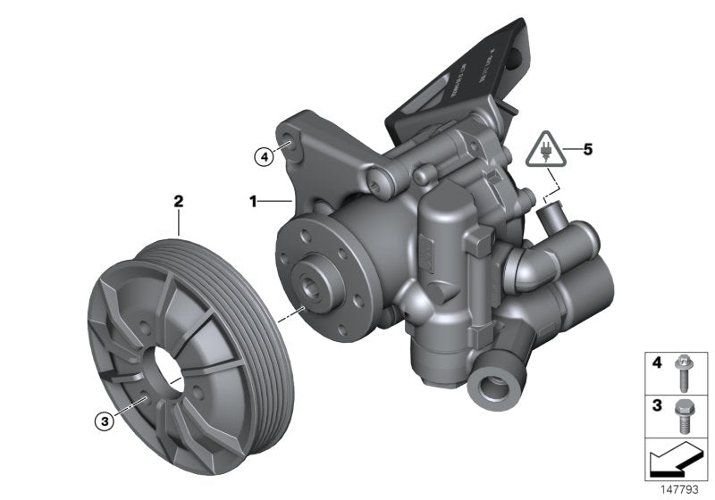 Genuine BMW 32416783286 E82 E87 E91 Power Steering Pump FP6 (Inc. 325i, 128i & 125i) | ML Performance US US Car Parts