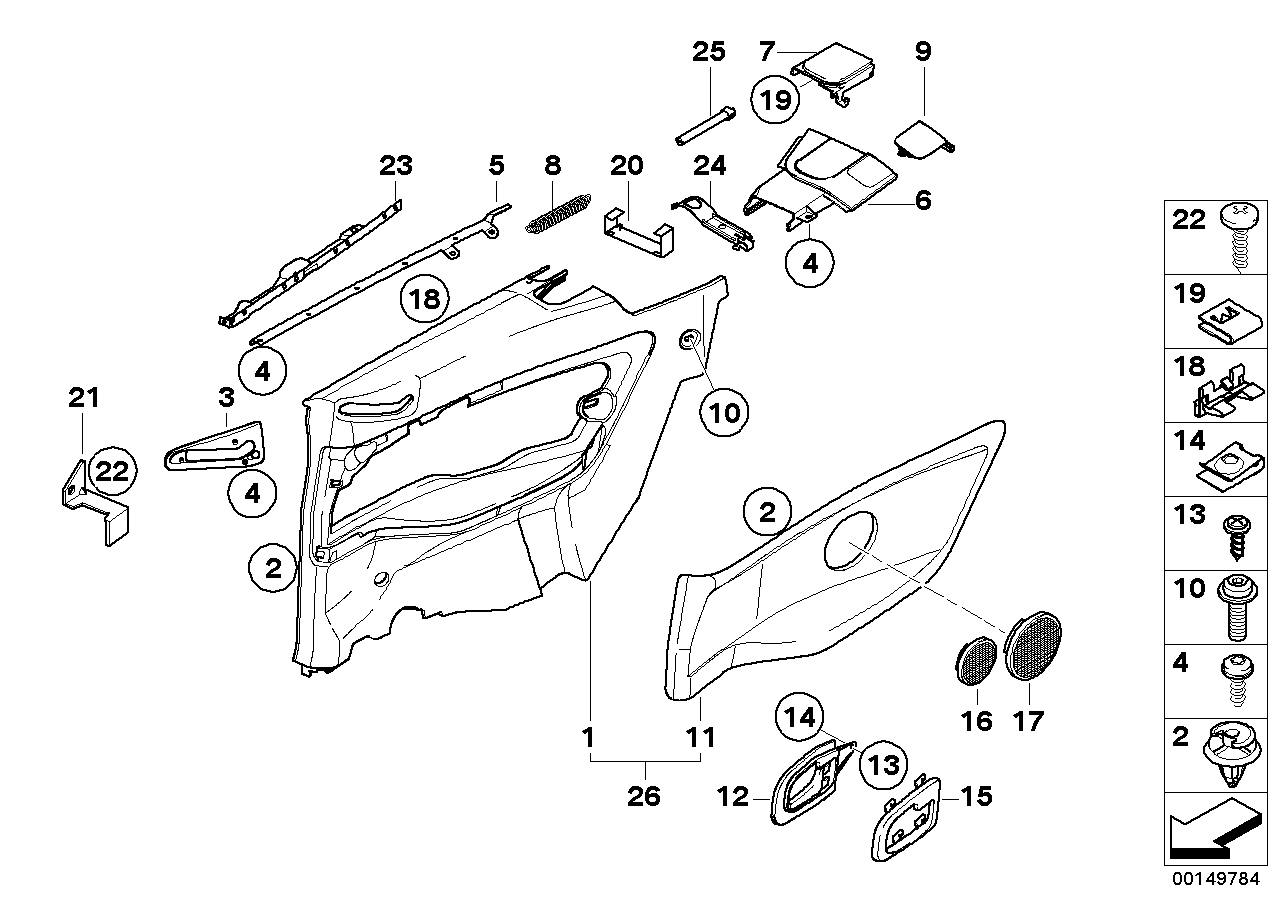 Genuine BMW 51438222050 E36 Right Trim Panel Insert P7/P8SN BEIGE (Inc. 318i, 320i & 323i) | ML Performance US US Car Parts