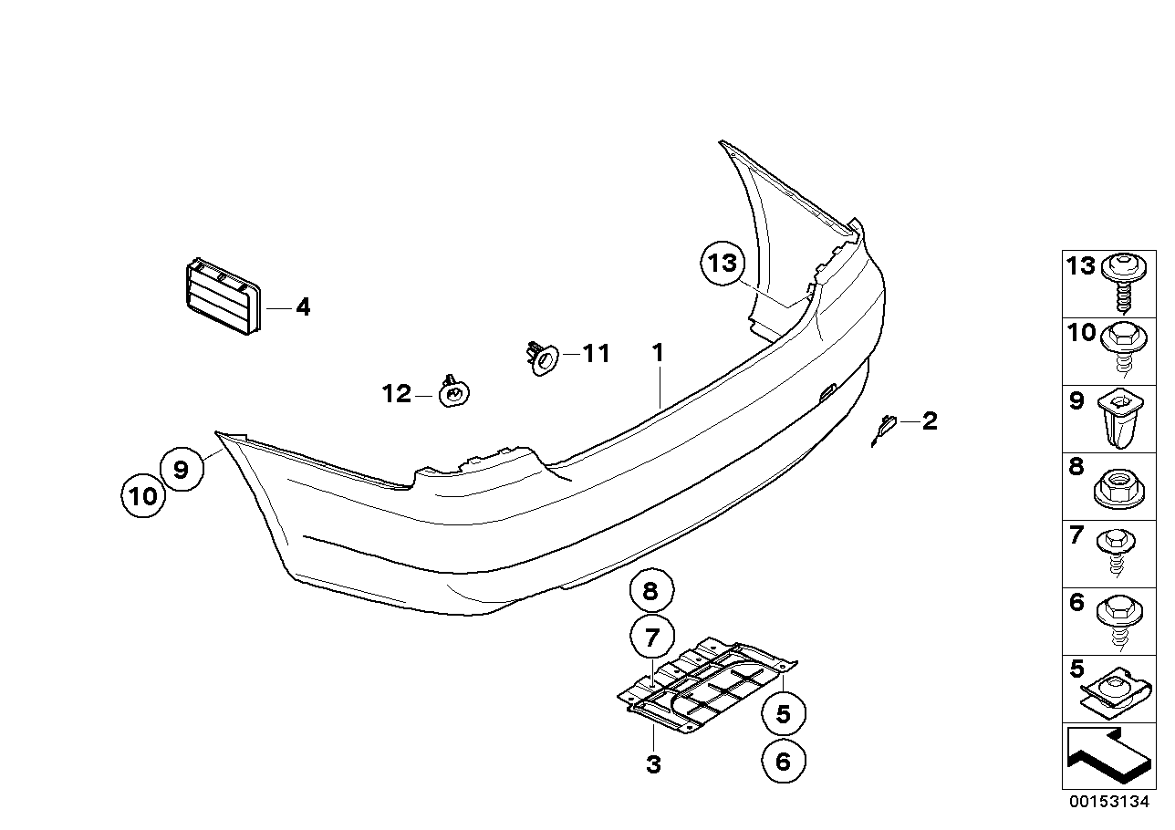 Genuine BMW 51127165341 E92 E93 Guide For Tow Hitch, Center Lower (Inc. 325d, 330xi & 316i) | ML Performance US US Car Parts