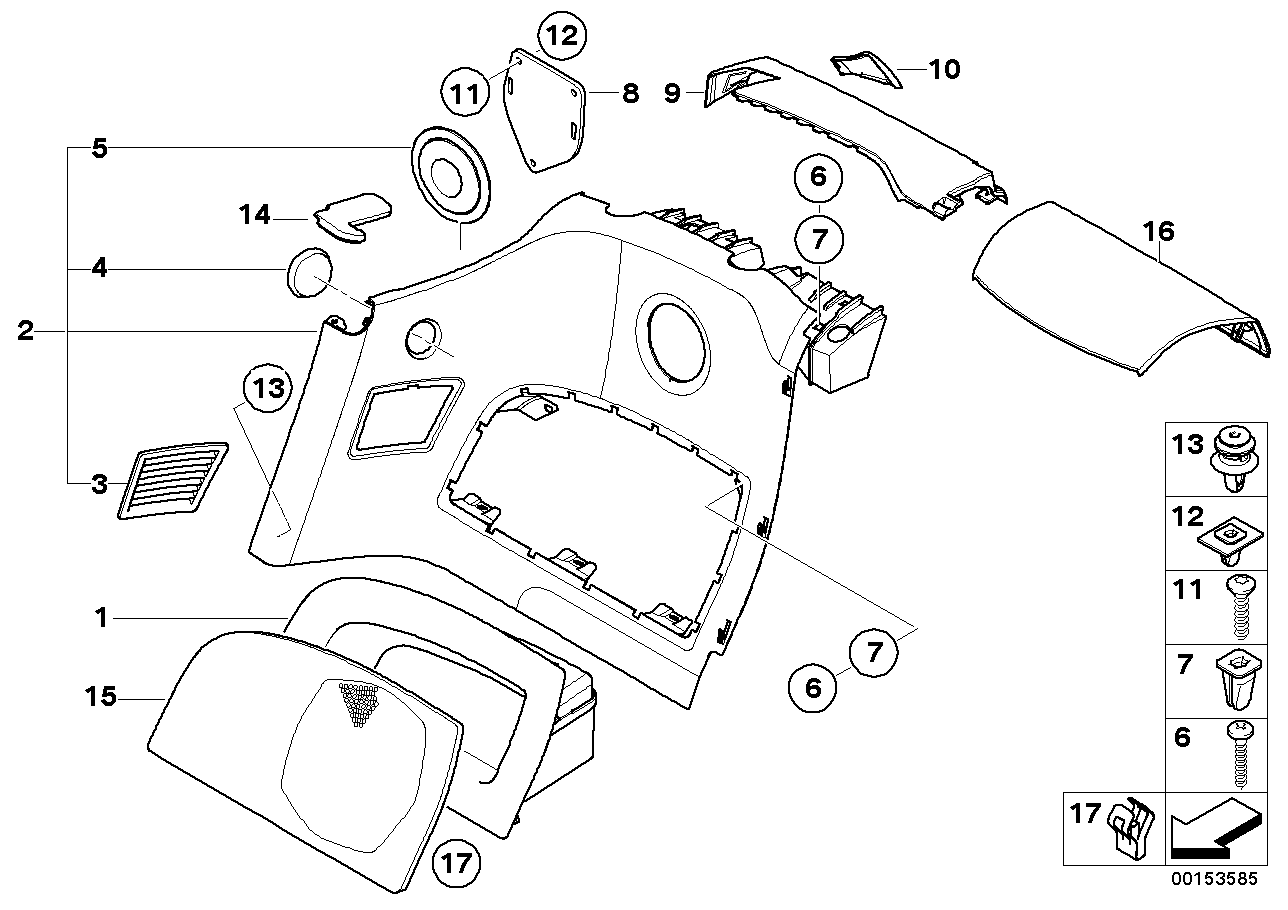 Genuine BMW 51437031366 E85 E86 Insert Right SCHWARZ (Inc. Z4 3.0i, Z4 2.5i & Z4 2.5si) | ML Performance US US Car Parts
