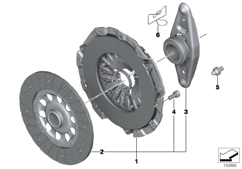 Genuine BMW 21208631807 F22 E90 Set Clutch Parts D=228mm (Inc. X1 16d, 316d & 418d) | ML Performance US US Car Parts