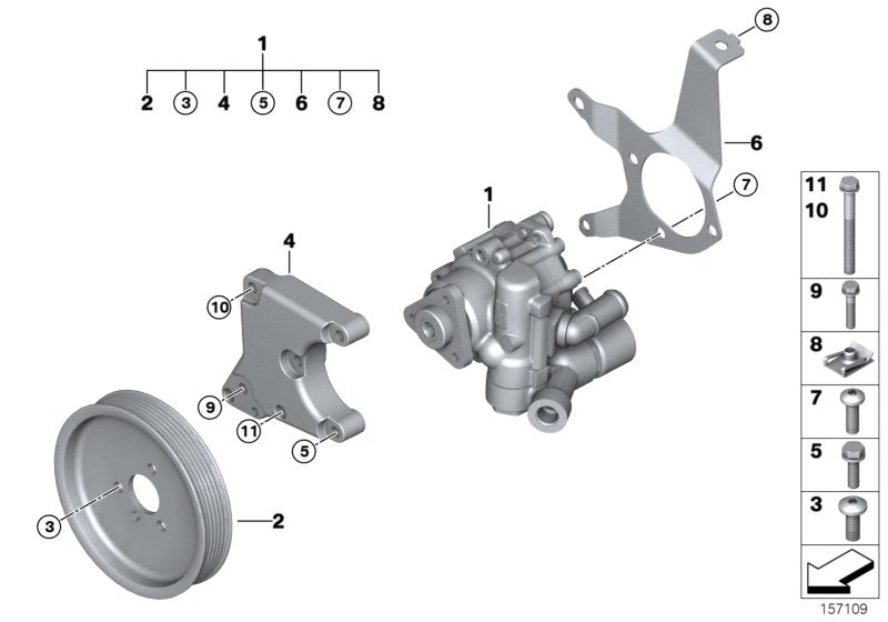 Genuine BMW 32416794921 E92 E91 Power Steering Pump (Inc. 335d) | ML Performance US US Car Parts