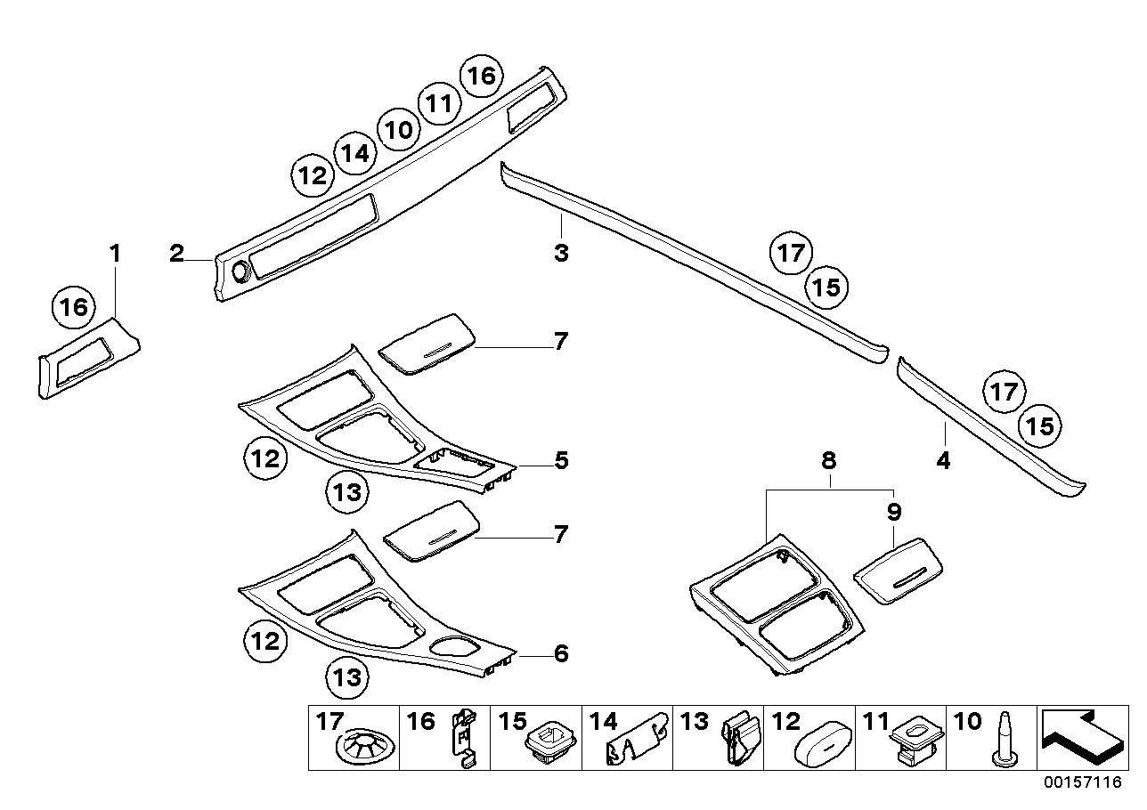 Genuine BMW 51168044930 E93 E92 Cover, Oddments Box, Rear TITAN SHADOW (Inc. M3) | ML Performance US US Car Parts
