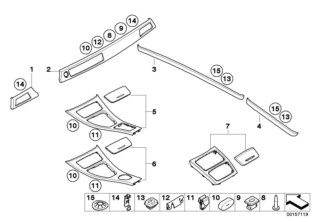 Genuine BMW 51166960681 E92 E93 Cover, Rear Console, Front PAPPEL HELL (Inc. 335d, 328xi & 316i) | ML Performance US US Car Parts