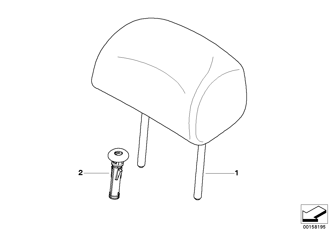 Genuine BMW 52207171135 E70 Headrest Leather BEIGE (Inc. X5) | ML Performance US US Car Parts