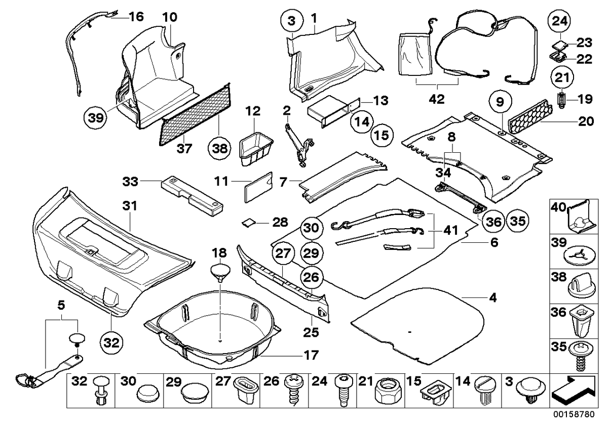 Genuine BMW 51477133423 E60 Fixing Clamp (Inc. 528xi, 540i & 528i) | ML Performance US US Car Parts