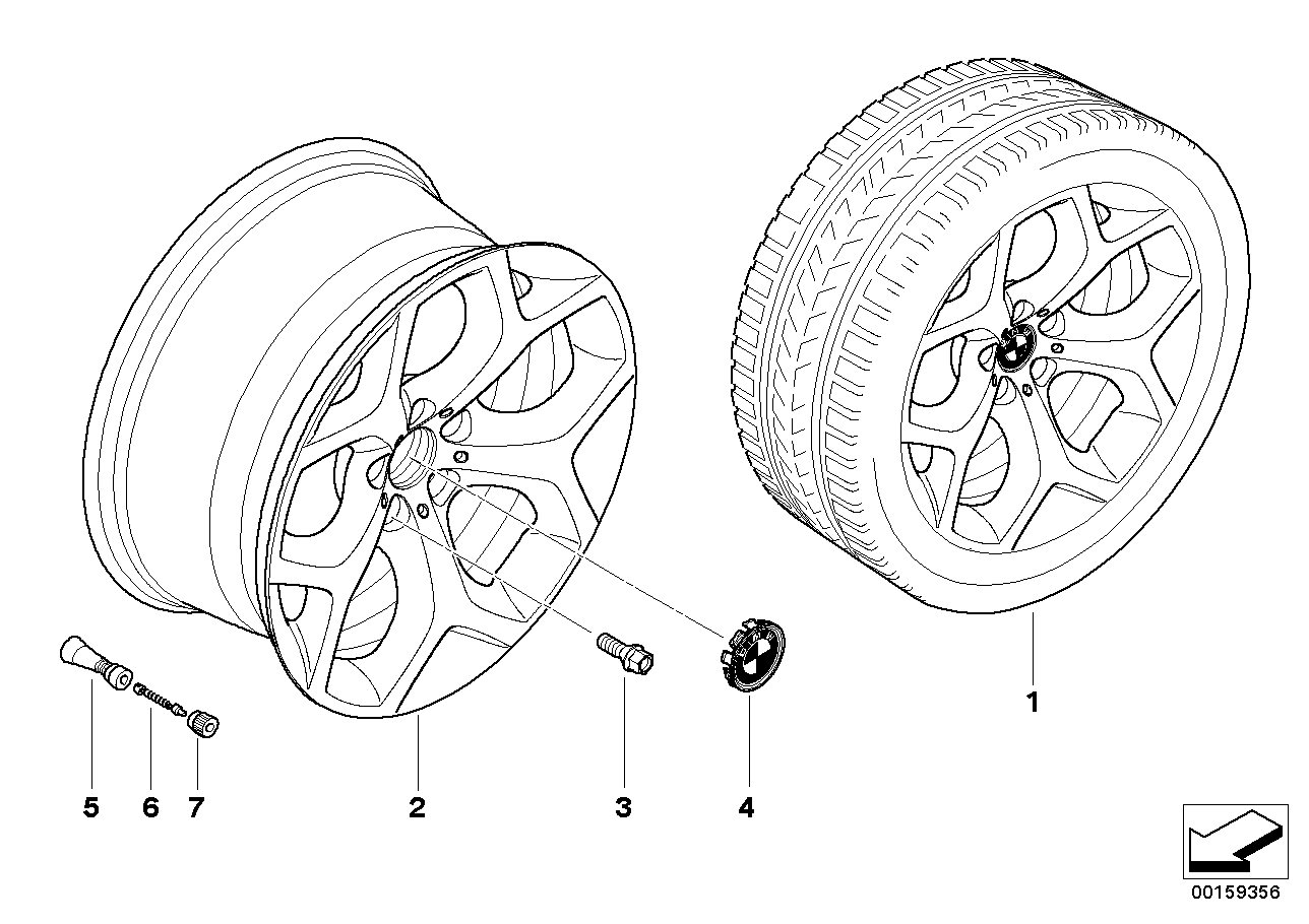 Genuine BMW 36116782916 E71 E72 Light Alloy Rim 11JX20 ET:37 (Inc. X6) | ML Performance US US Car Parts