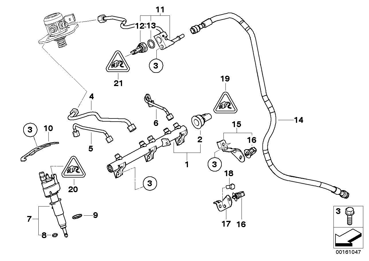 Genuine BMW 13537562474 E60 E82 E92 High-Pressure Rail (Inc. 320i, 120i & 316i) | ML Performance US US Car Parts