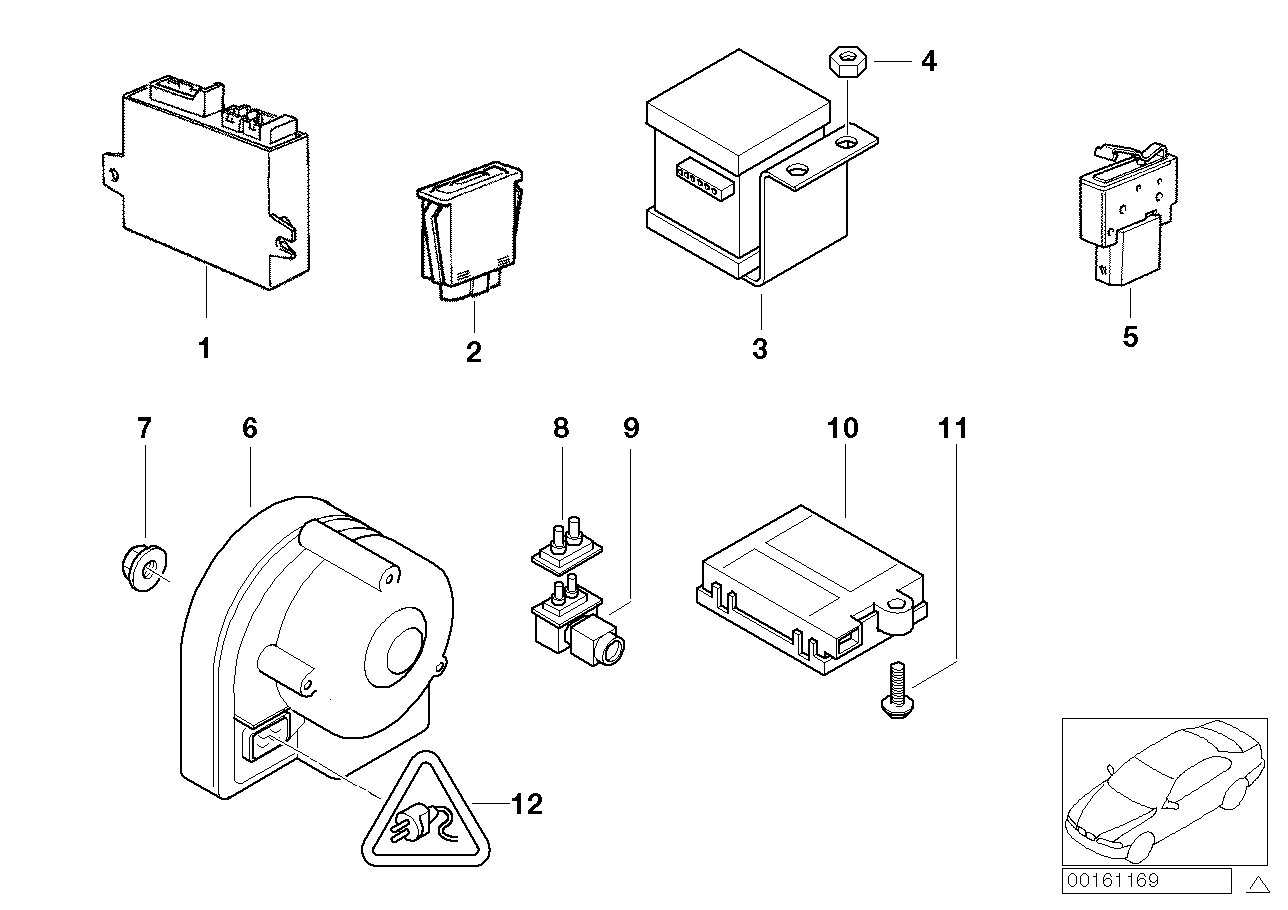 Genuine BMW 65756923210 E36 Inclination Indicator (Inc. Z3 2.0, Z3 2.2i & Z3 M) | ML Performance US US Car Parts