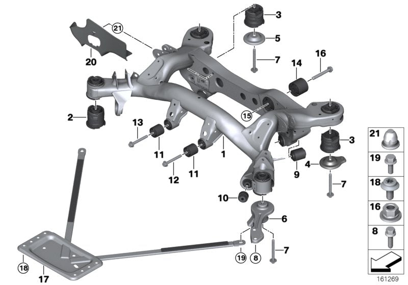 Genuine BMW 33316792474 E84 Rear Axle Carrier (Inc. X1) | ML Performance US US Car Parts