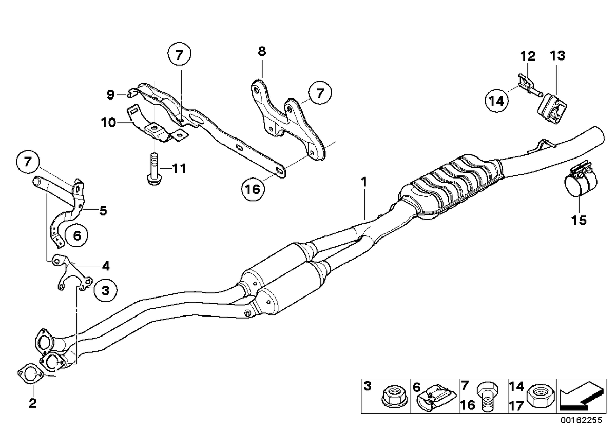 Genuine BMW 18207562125 E60 E64 Bracket (Inc. 530xi, 740i & X6 35iX) | ML Performance US US Car Parts