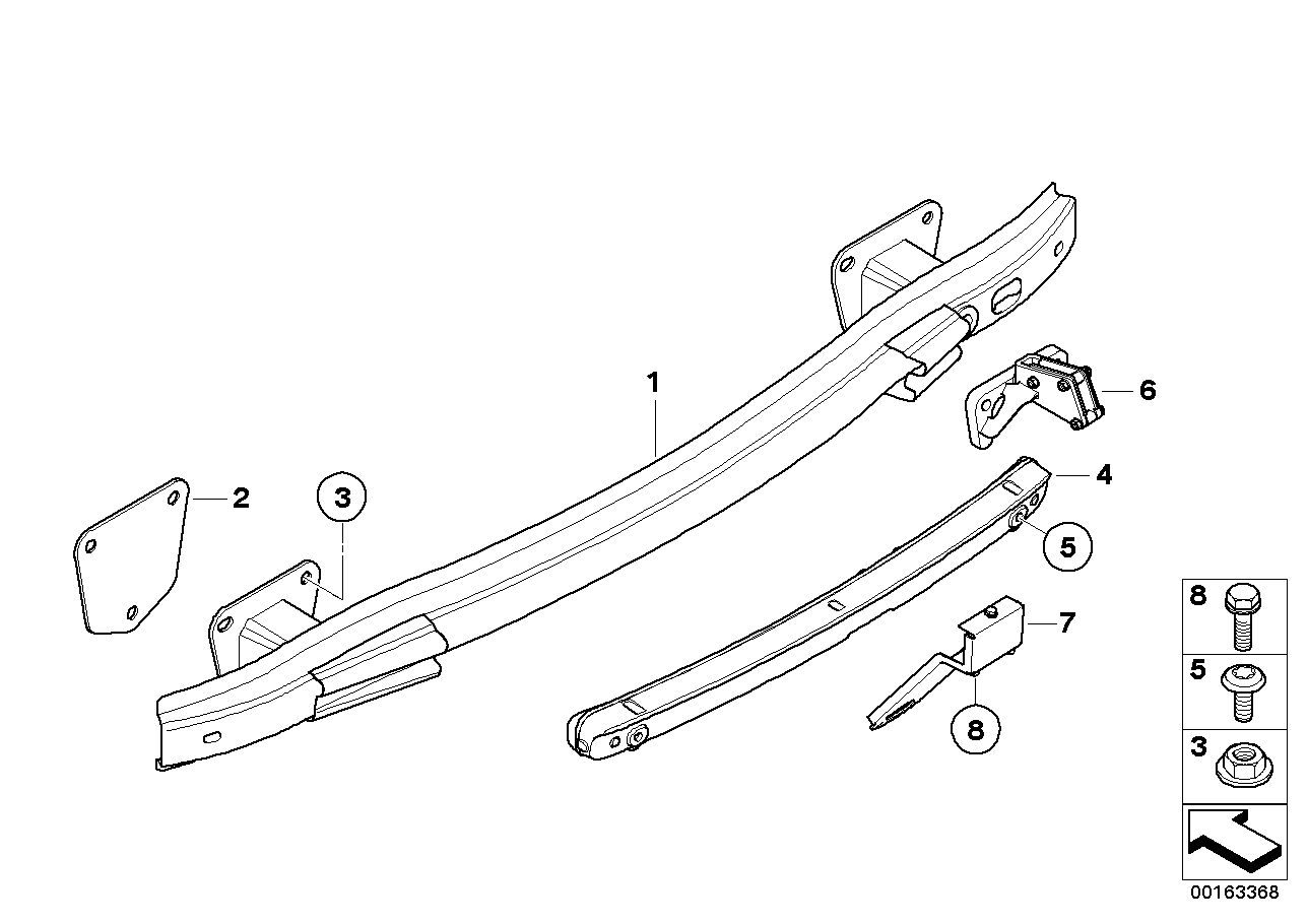 Genuine BMW 51127058465 E81 E87 Carrier, Bumper Rear (Inc. 116i 1.6, 118i & 118d) | ML Performance US US Car Parts