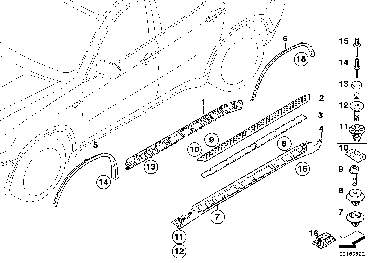 Genuine BMW 51777184421 E71 E72 Support Piece For Door Sill, Left (Inc. X6) | ML Performance US US Car Parts