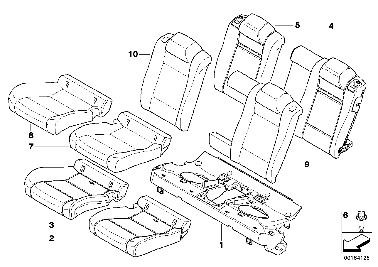 Genuine BMW 52207283321 E71 E72 F16 Seat Pan (Inc. X6) | ML Performance US US Car Parts