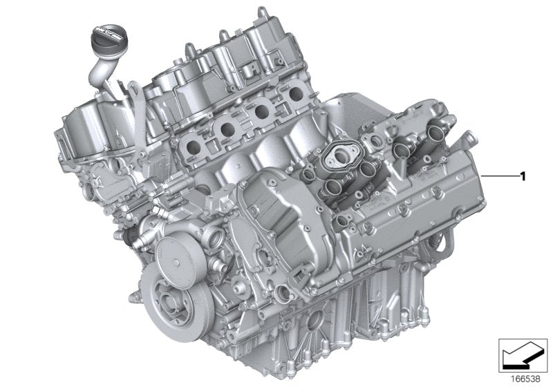Genuine BMW 11002296771 E70 E71 Exch. Short Engine N63B44A. (Inc. X5 50iX & X6 50iX) | ML Performance US US Car Parts