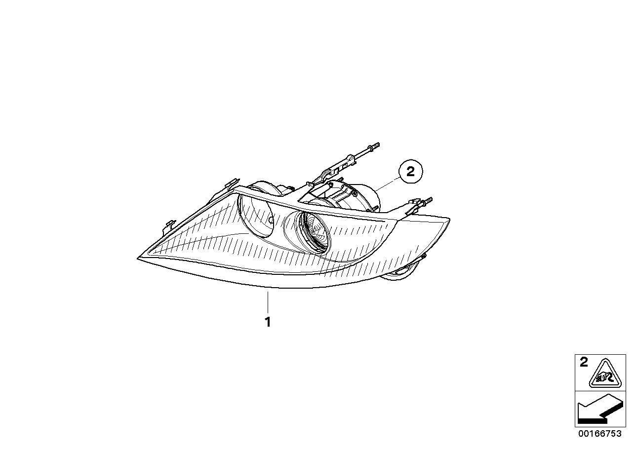 Genuine BMW 63127165653 E85 Headlight Left (Inc. Z4 2.5i) | ML Performance US US Car Parts