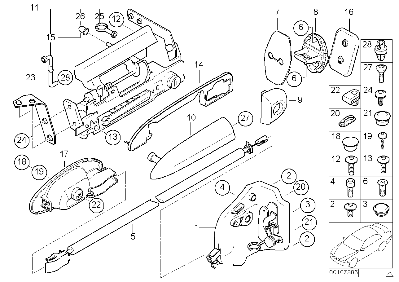 Genuine BMW 51218232139 E52 Door Handle, Outside, Left CHROM (Inc. Alpina V8 & Z8) | ML Performance US US Car Parts