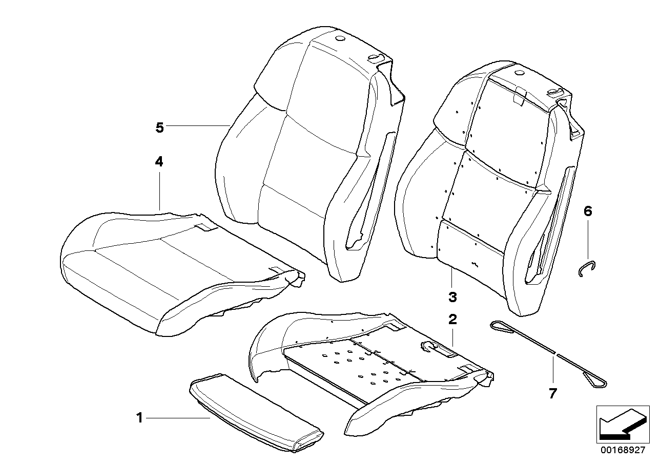 Genuine BMW 52107841628 E93 Right Backrest Upholstery (Inc. M3) | ML Performance US US Car Parts