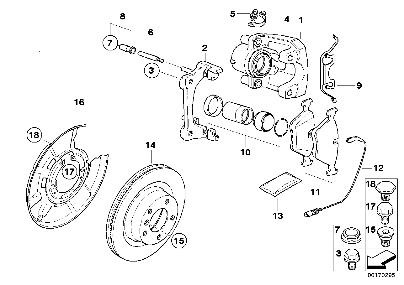 Genuine BMW 34211157046 E81 E92 Clip (Inc. 535i, 323ti & 750iLS) | ML Performance US US Car Parts