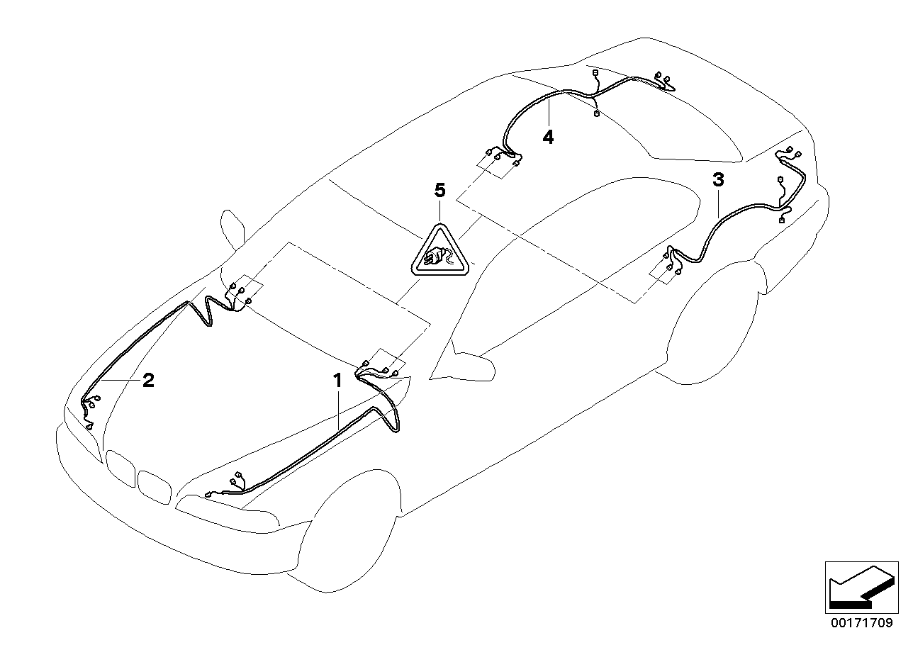 Genuine BMW 61119144754 E65 E66 Front Left Repair Wiring Set (Inc. 745i, 745Li & 730Li) | ML Performance US US Car Parts
