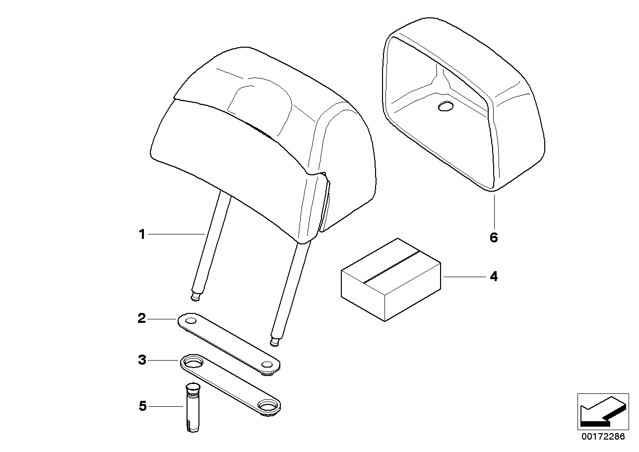 Genuine BMW 52109146125 E71 E72 E70 Headrest Leather OYSTER (Inc. X5) | ML Performance US US Car Parts