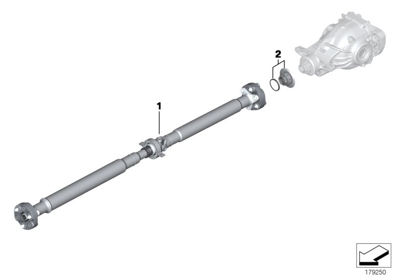 Genuine BMW 26107562825 Drive Shaft Automatic Transmission L=1727mm (Inc. 550i & 750i) | ML Performance US US Car Parts