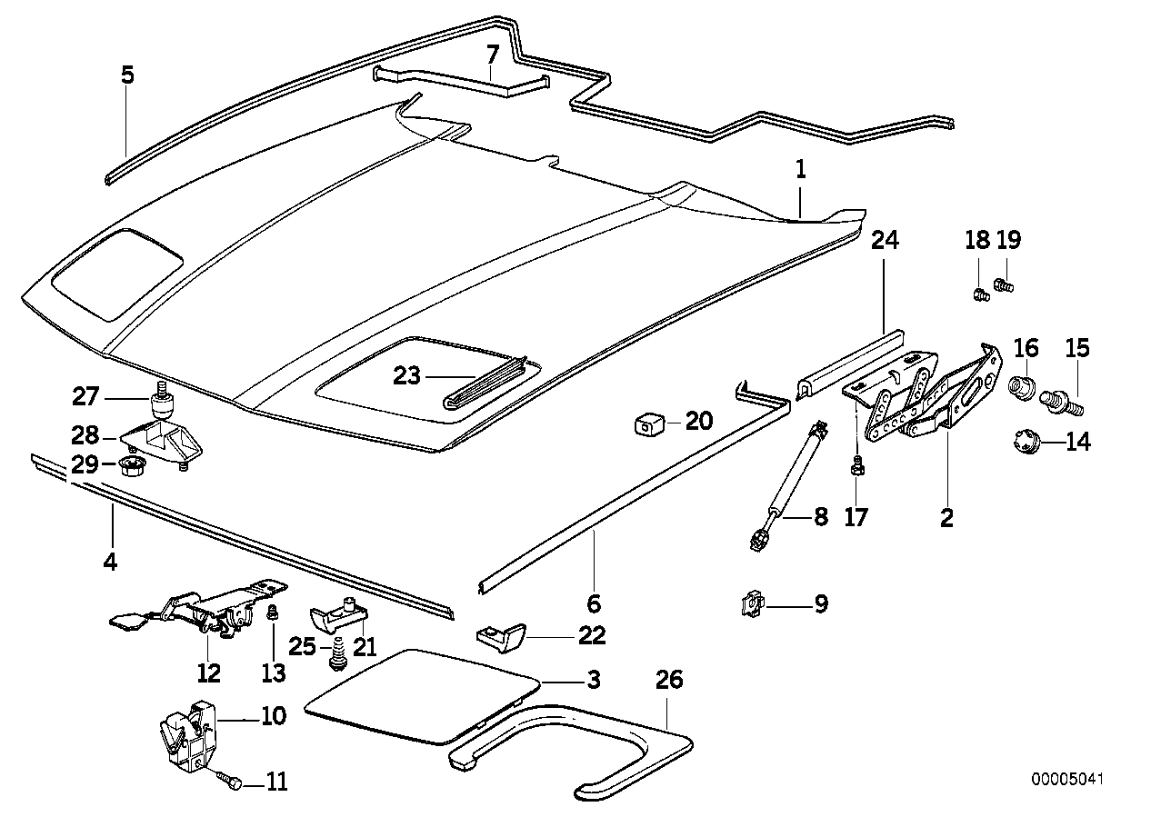 Genuine BMW 51231970582 E31 Catch Bracket Right (Inc. 850CSi, 840i & 840Ci) | ML Performance US US Car Parts