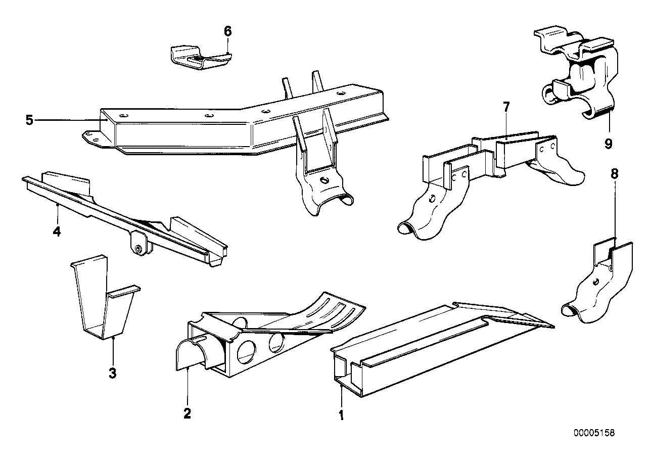 Genuine BMW 41111846624 E21 Right Side Member (Inc. 318, 316 & 320i) | ML Performance US US Car Parts