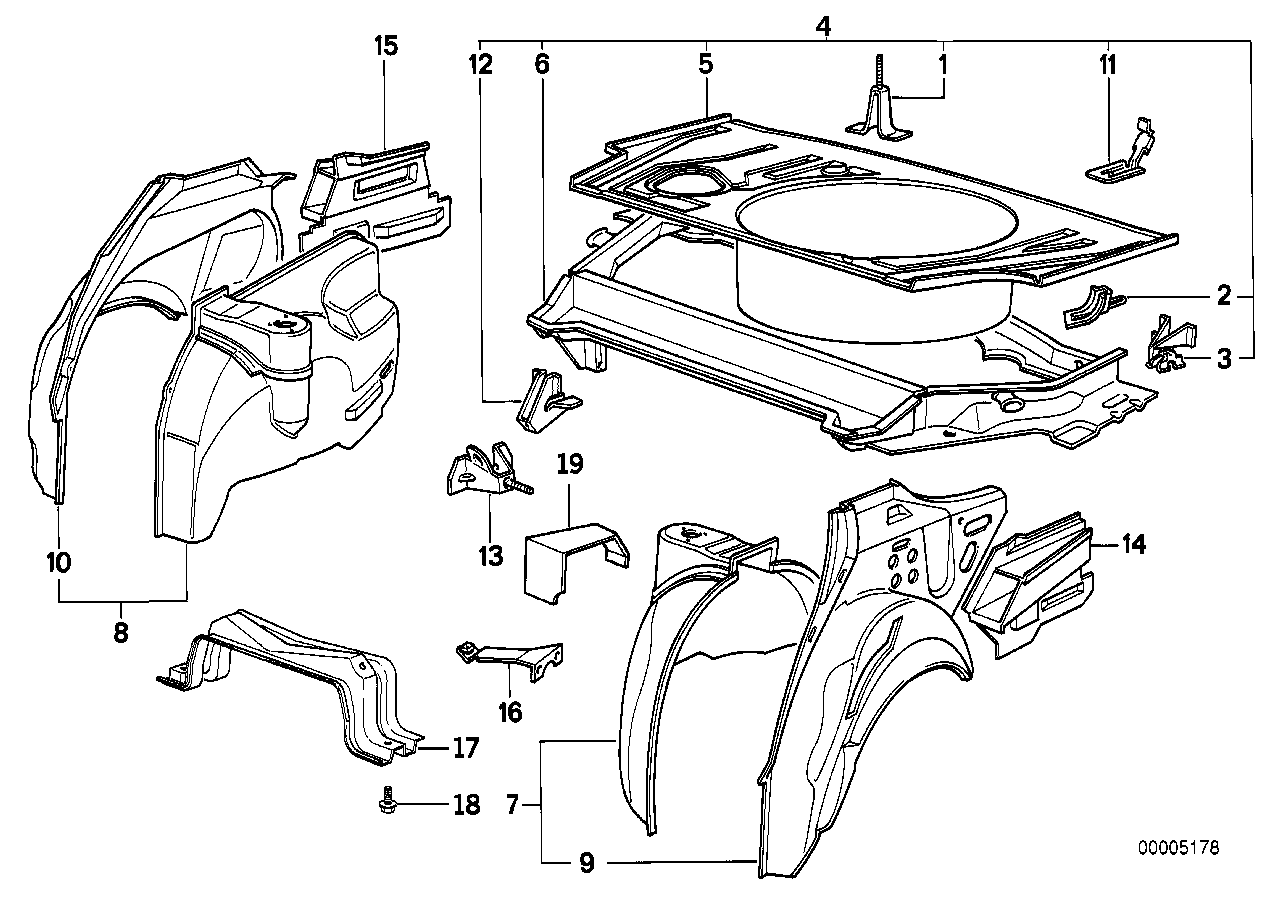 Genuine BMW 41121954680 E34 E32 Bracket Pressure Accumulator Right (Inc. 525i, 750iL & 518i) | ML Performance US US Car Parts