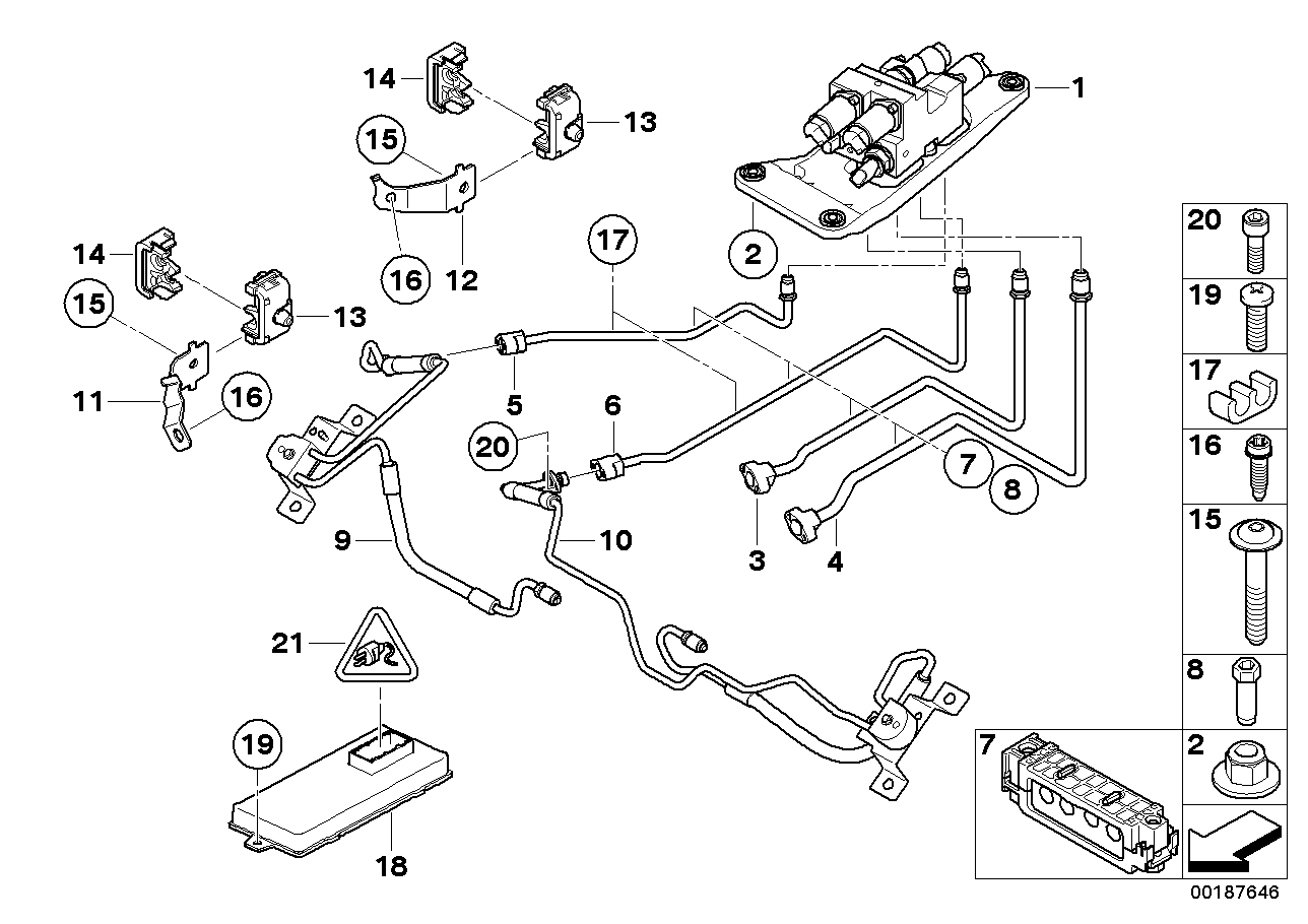 Genuine BMW 37136783673 E70 F16 Pressure Line, Valve Block M14X1,5 (Inc. X5) | ML Performance US US Car Parts