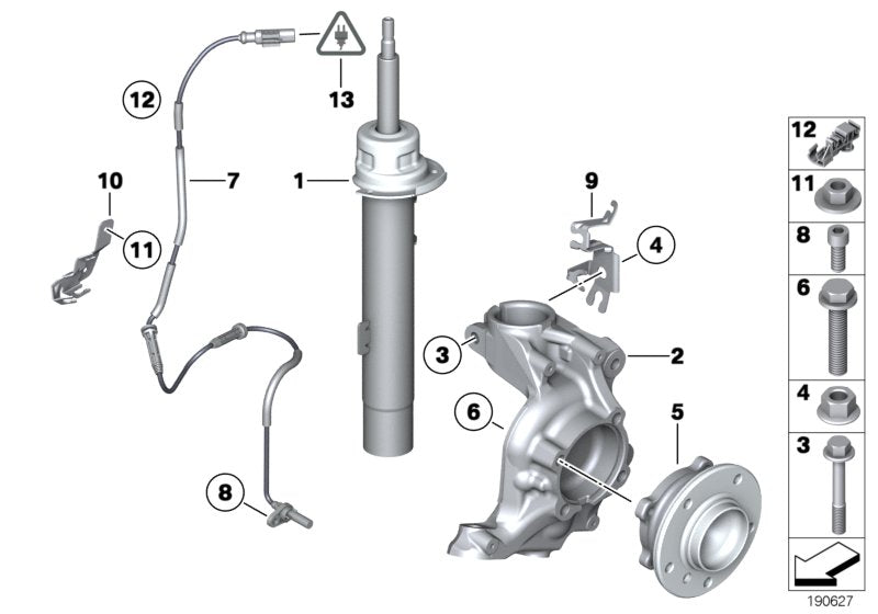 Genuine BMW 31316784917 E89 Left Front Spring Strut (Inc. Z4 23i, Z4 18i & Z4 20i) | ML Performance US US Car Parts