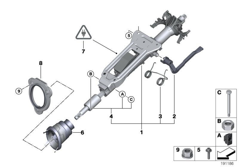 Genuine BMW 32306786151 E89 Manually Adjust. Steering Column (Inc. Z4 35is, Z4 35i & Z4 30i) | ML Performance US US Car Parts
