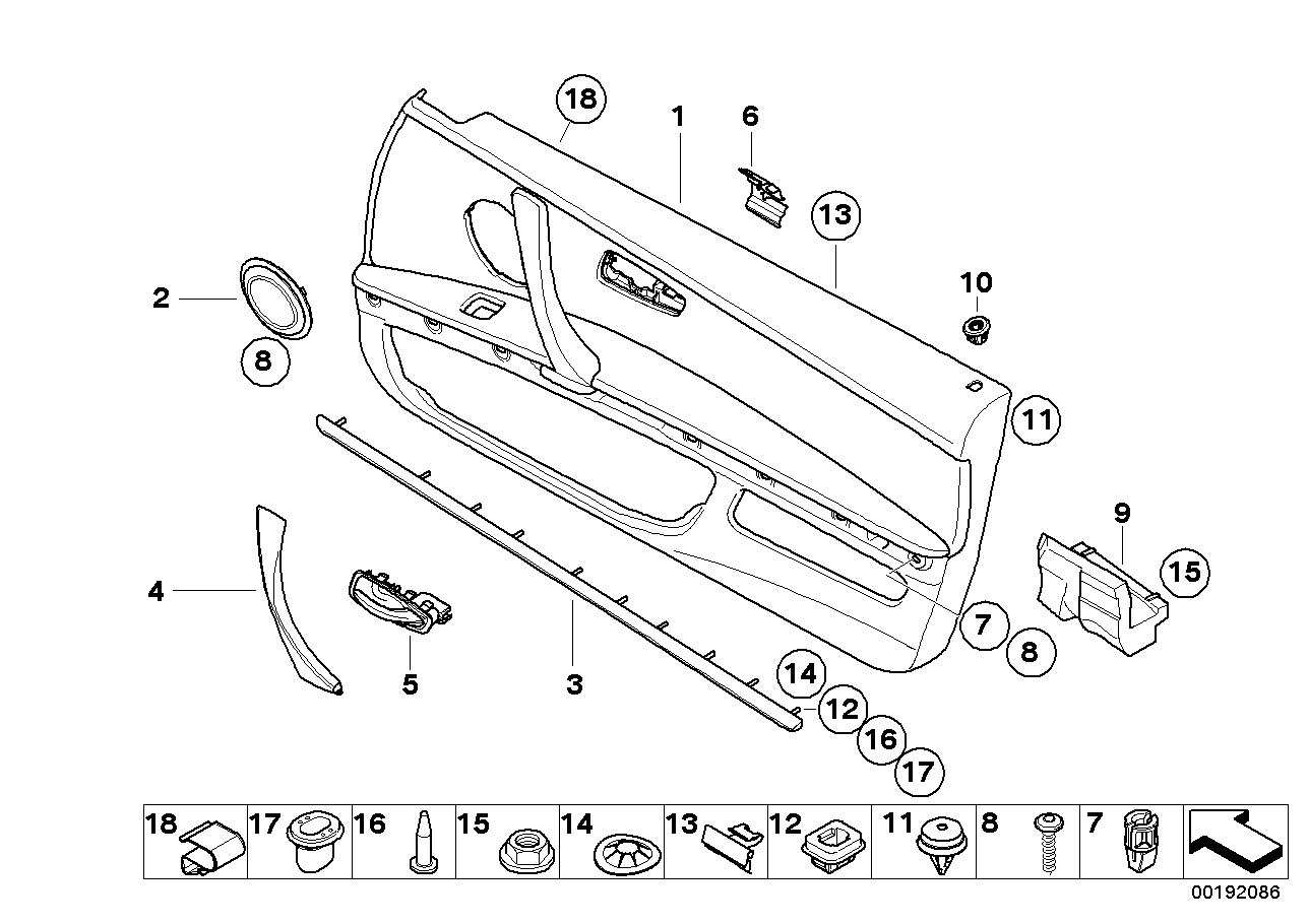Genuine BMW 51419152625 E93 E92 Door Trim Panel Left SCHWARZ (Inc. 320d, 328i & 316i) | ML Performance US US Car Parts
