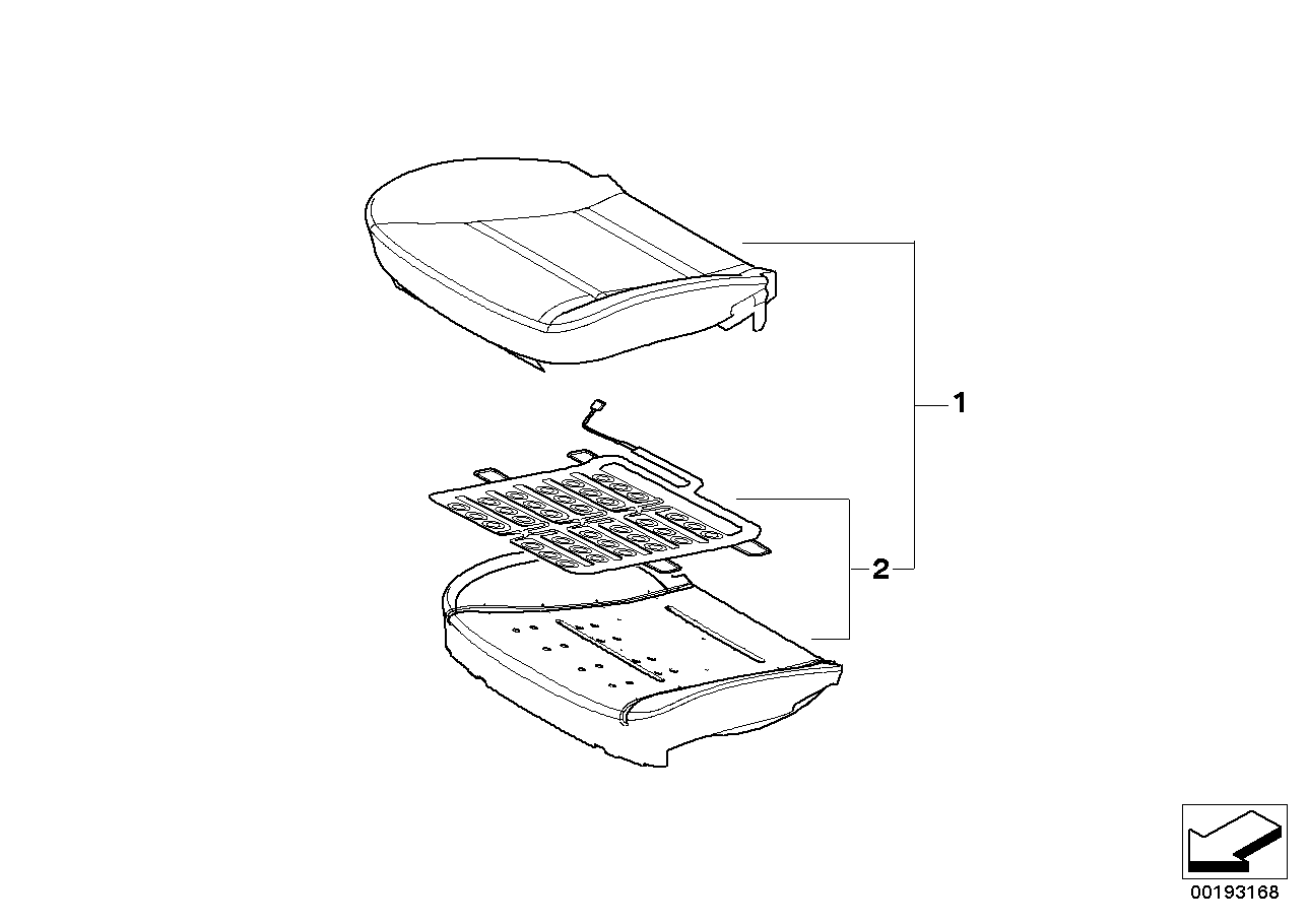 Genuine BMW 52103450011 E83 Seat Upholstery, Right SCHWARZ (Inc. X3) | ML Performance US US Car Parts