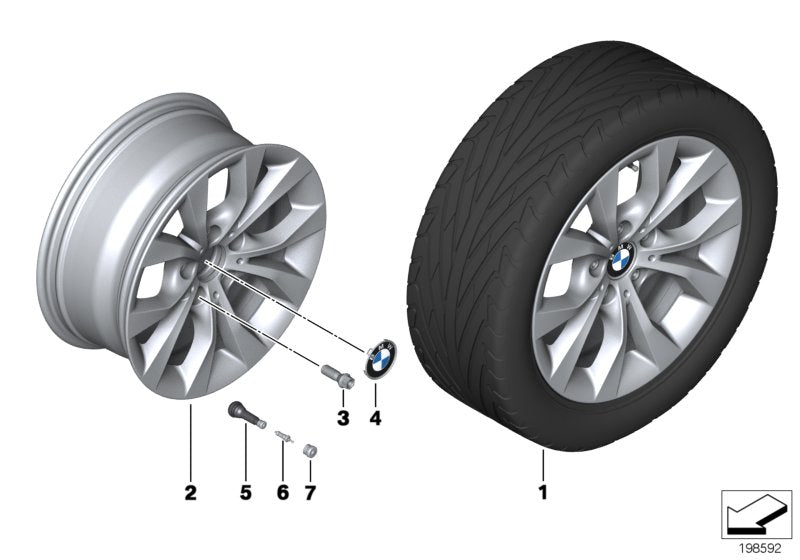 Genuine BMW 36116789141 E84 Light Alloy Rim 71/2JX17 ET:34 (Inc. X1) | ML Performance US US Car Parts