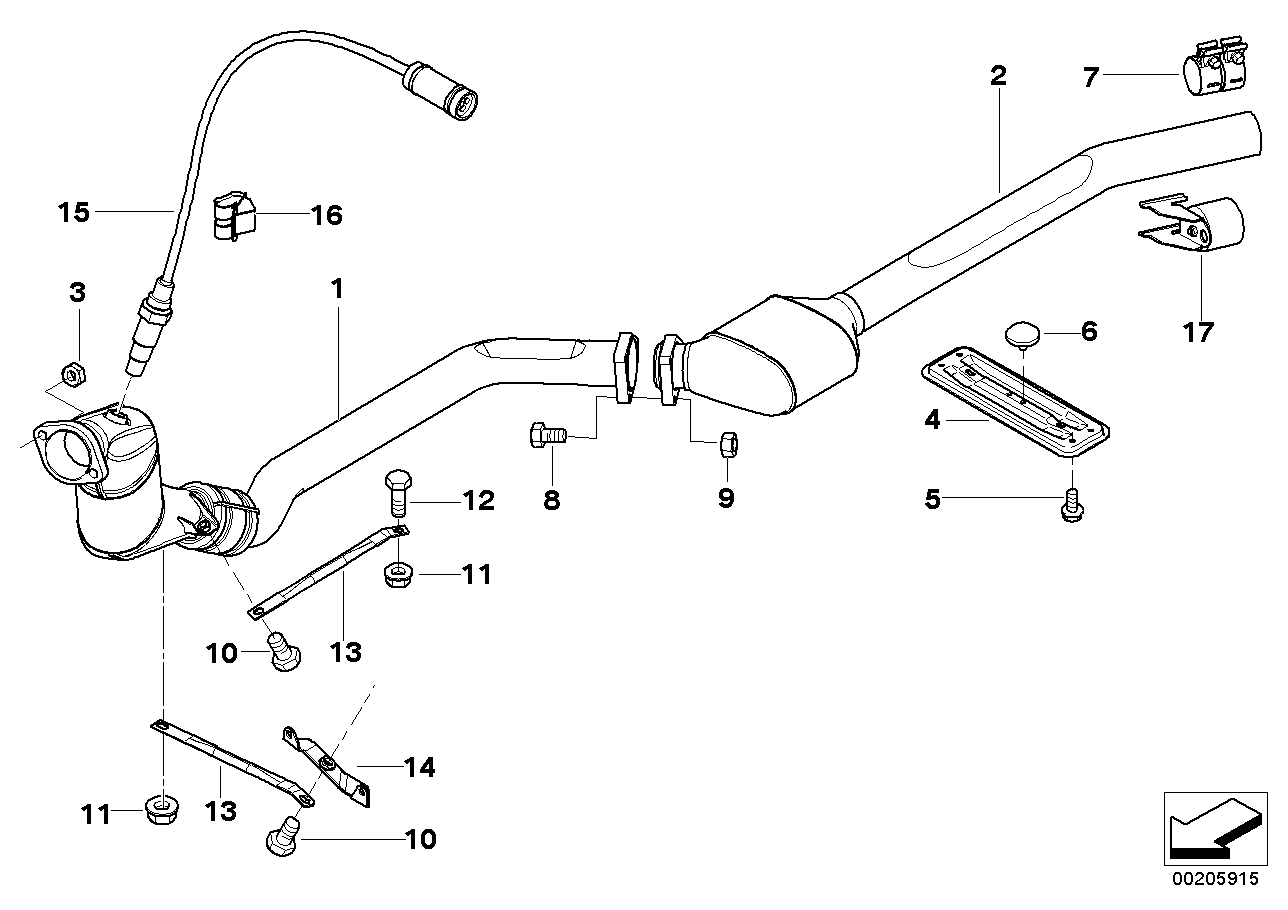 Genuine BMW 18317786347 E46 Exch Catalytic Converter Close To Engine (Inc. 318d & 320d) | ML Performance US US Car Parts